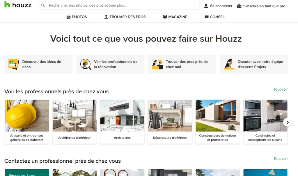 Image présentation site houzz